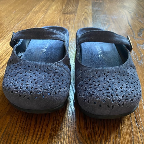 Vionic Lidia Suede Mules Size 9 Navy Blue Mary Jane Slip-On Women’s Shoes - Picture 3 of 8